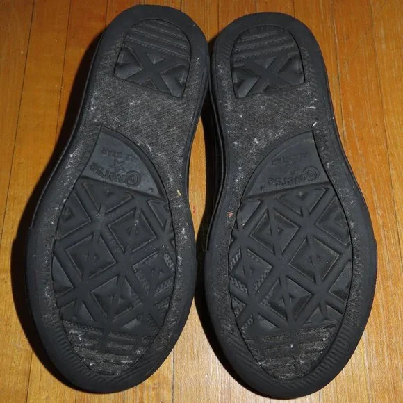 Converse All Star black mono & blue canvas low top sneakers shoes 11 - Picture 8 of 14